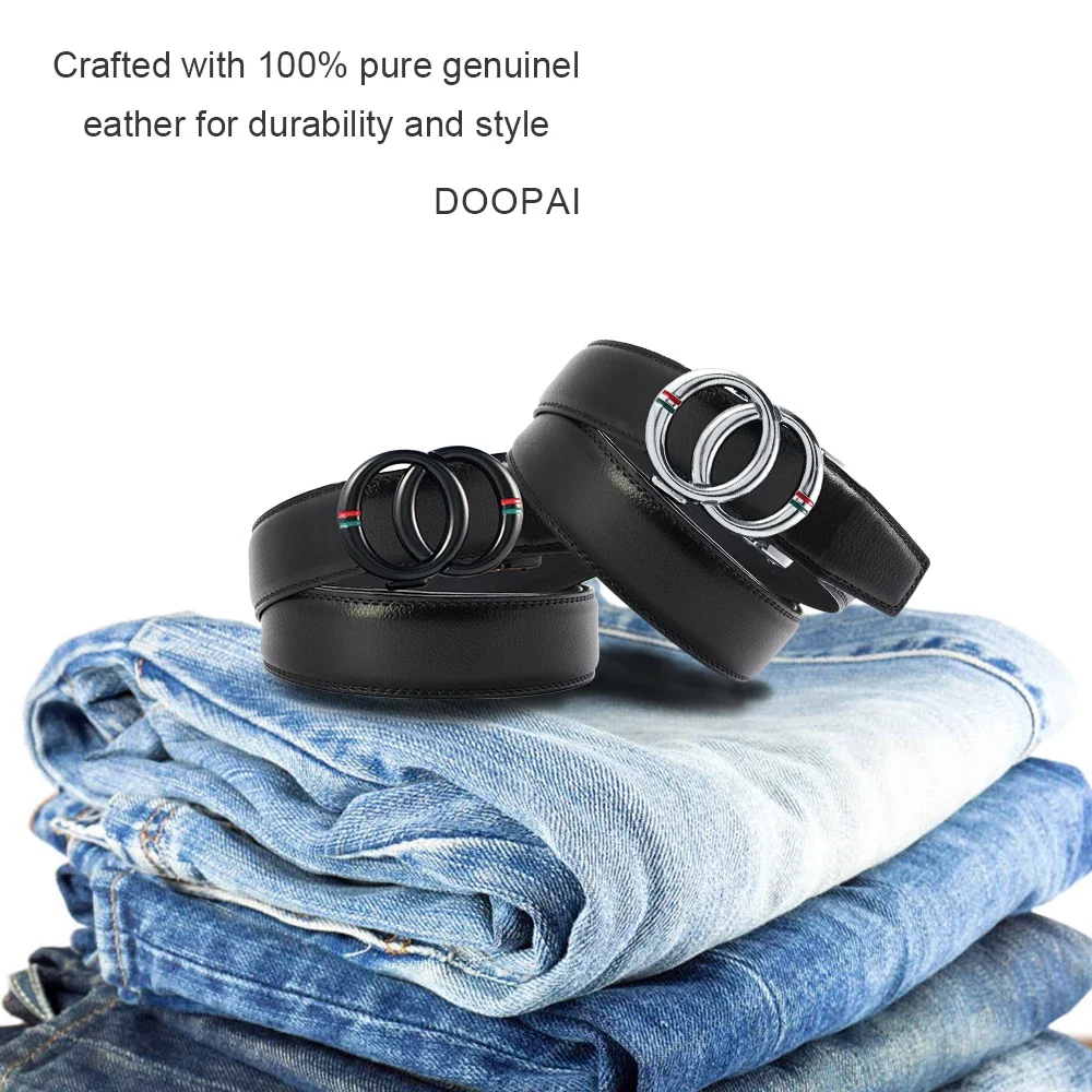 DOOPAI 남성용 최상층 가죽 캐주얼 하이 퀄리티 벨트, 빈티지  가죽 벨트, 청바지 벨트, 유명 브랜드 벨트, 여성용
