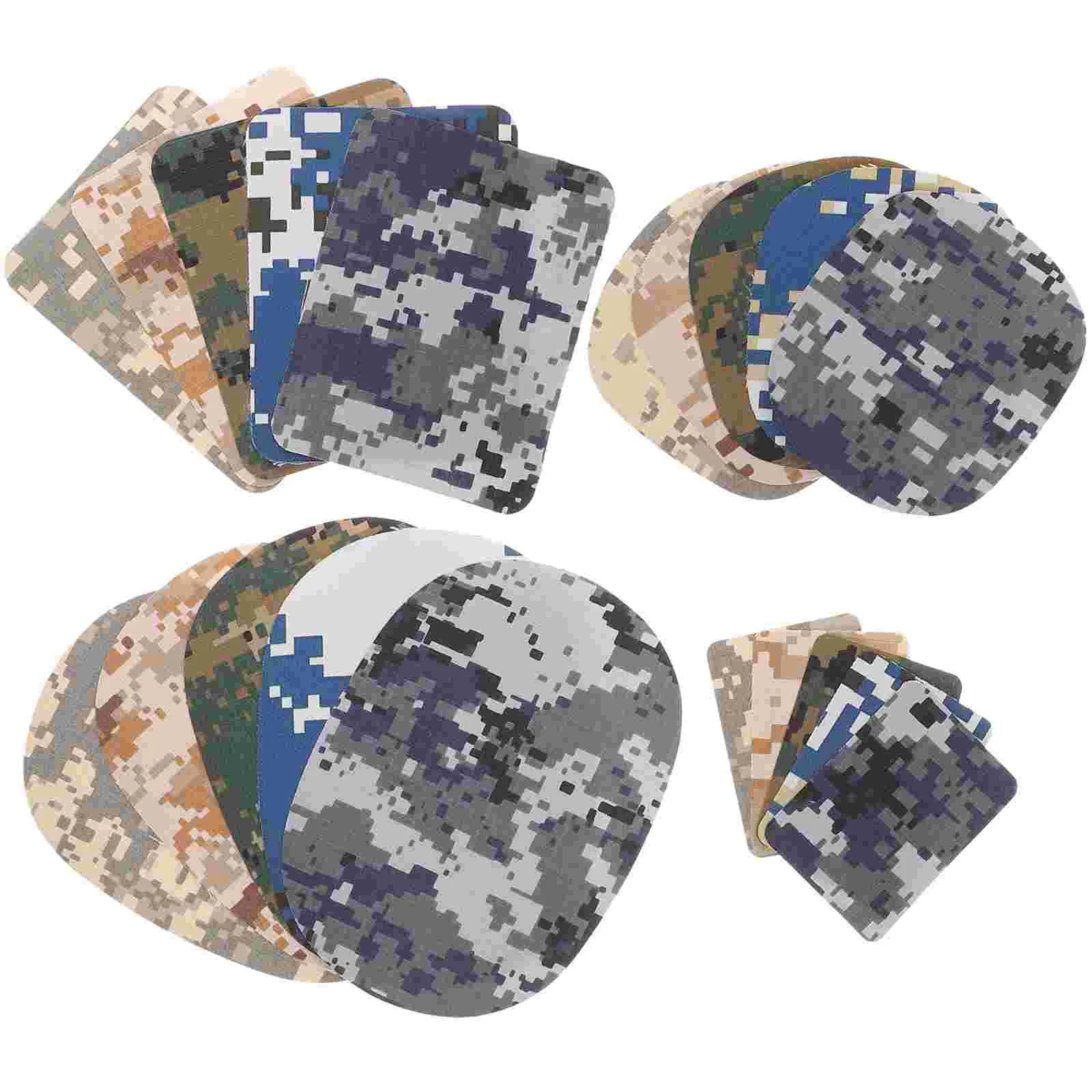 

20 Pcs Camouflage Patches Clothes Repairing Jeans Practical Iron Polyester Jackets