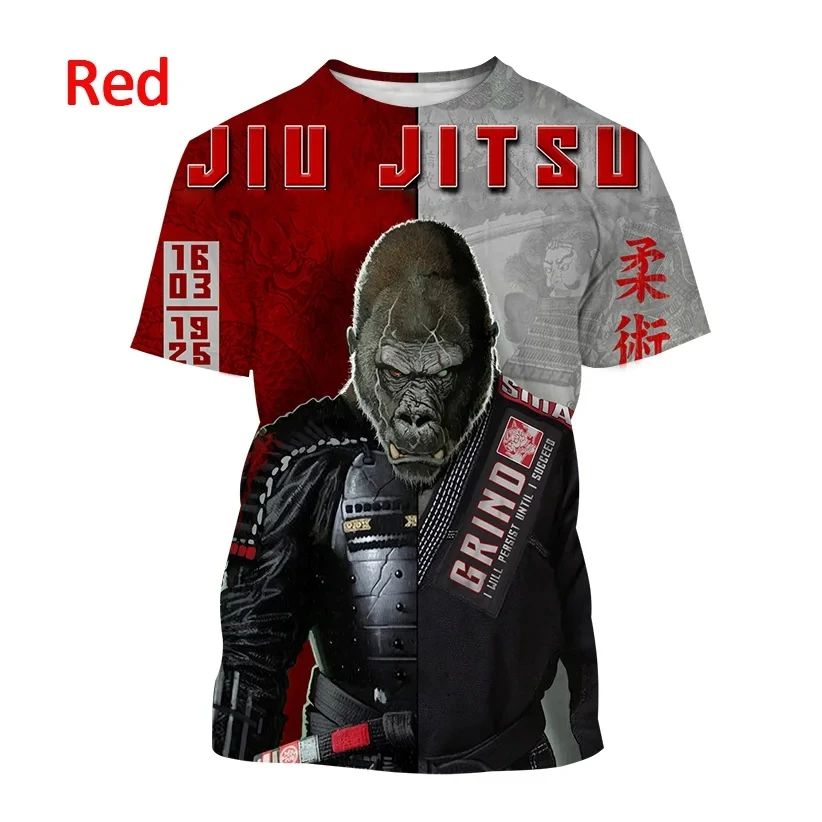 T-shirt imprimé ajuster ille Jiu Jitsu du Brésil pour hommes et femmes, T-shirt à manches courtes, Fit Skip Sports, BJJ Gastronomie, Cool, 3D, Nouveau, Vente chaude