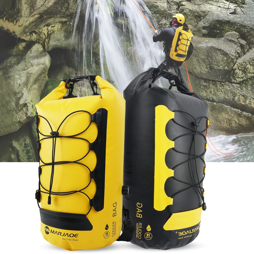 20L Insulated Backpack Dry Wet Separation Roll Closure Sack Large Capacity Waterproof Pack for Kayaking Rafting Boating Swimming waterproof dry bag