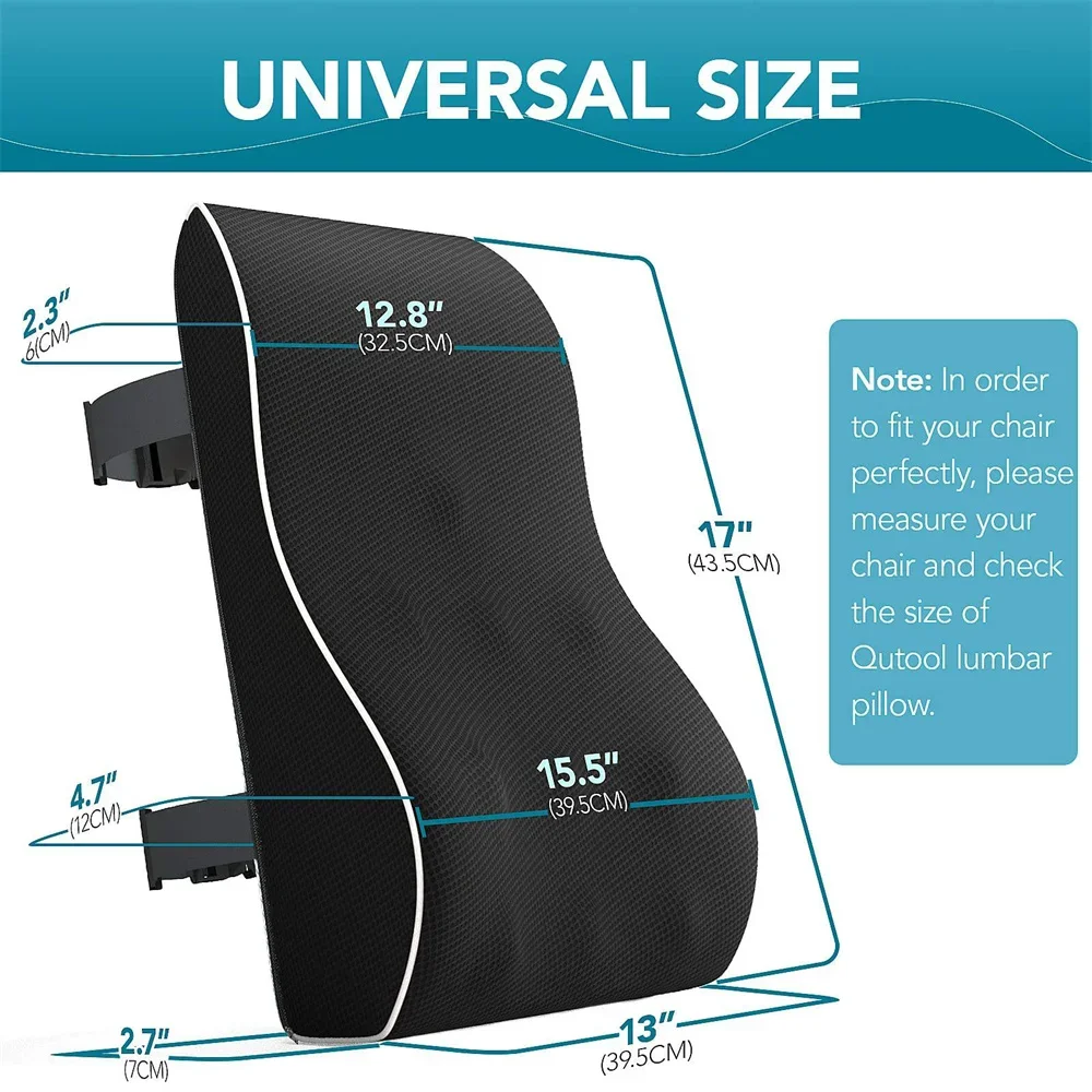 Lumbar Support Pillow Memory Foam Relieve Back Pain Car Seat Waist Cushion Soft Comfortable For Office Home Car Color Black 11 Lumbar Support Pillow Memory Foam Relieve Back Pain Car Seat Waist Cushion Soft Comfortable For Office Home Car Color Black 3