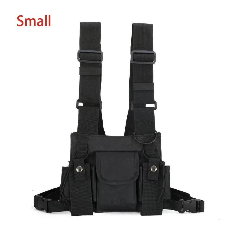 Motorcycle Riding Vest Fashion Bullet Hip Hop Vest Streetwear Bag Waist Pack Hot Functional Tactical Chest Bag for Men Women