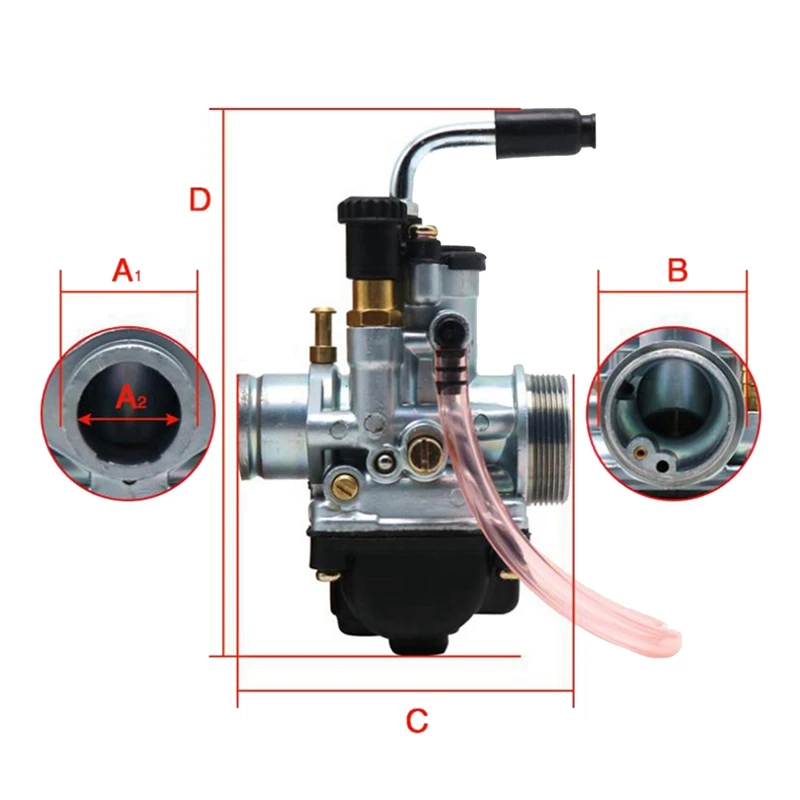 Gruppo Carburatore Moto Dellorto Phbg Racing 2T Per Yamaha Bws Zuma Bump Aprilia Mbk Aeon Beta Beeline