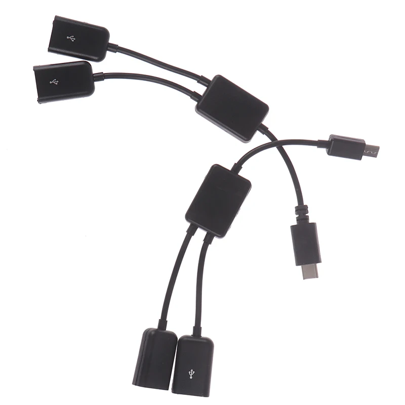 Micro usb tipo c para 2 otg,