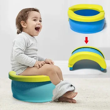 Children's Foldable Potty Training Seat Easy To Clean Toilet Seat Boys and Girls Birthday Gift Portable Travel Baby Potty 1