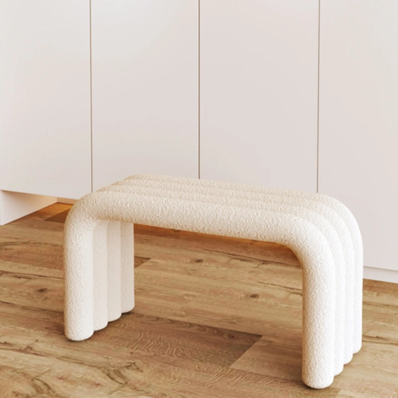Shoe changing stool at home, home clothing store, lamb's wool sofa, bedside in bedroom, cloakroom