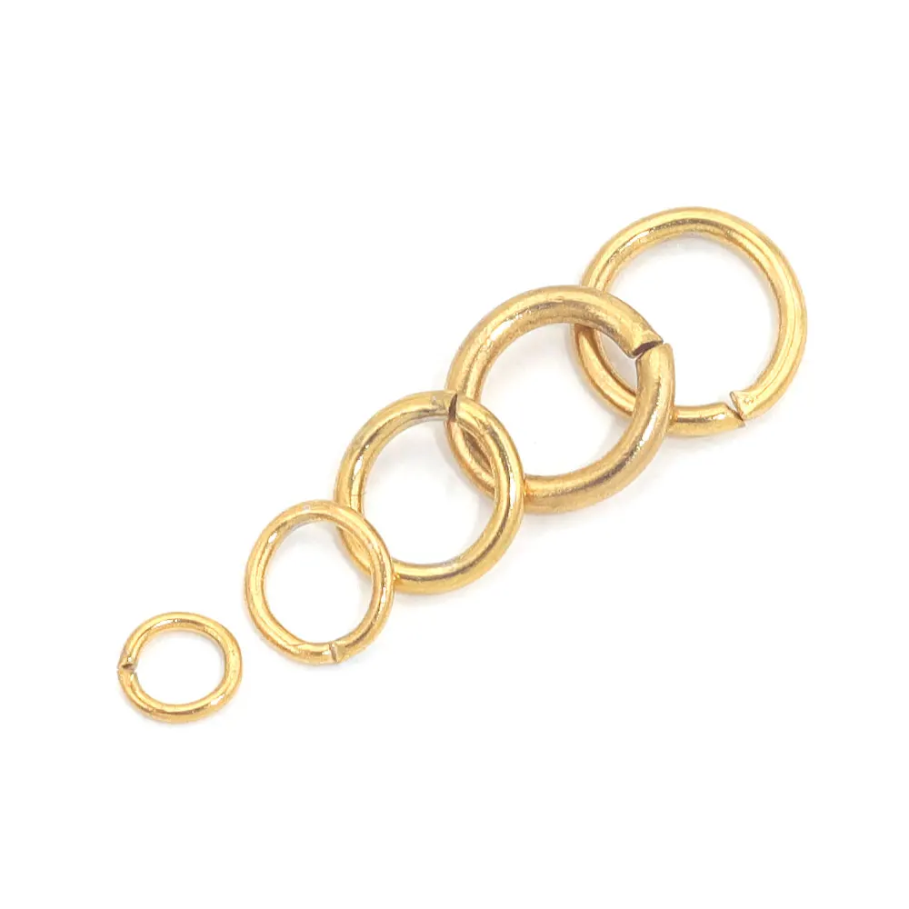 100 Anelli Di Salto In Acciaio Inossidabile Placcati Oro, 10 Mm, Per Creazione Gioielli Fai Da Te, Collane, Bracciali, Orecchini E Portachiavi