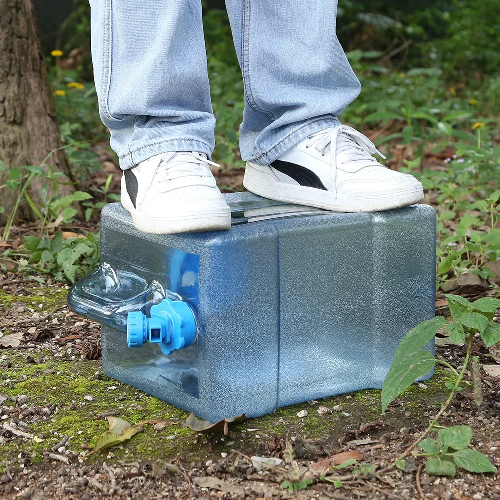 5/18L Outdoor Bucket Food Grade Car ​Tank Hiking Camping Bucket Carrying Water Bag With Faucet For Outdoor Water Storage Tools