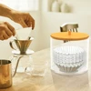 Coffee Capsule Storage Box With Bamboo Lid Acrylic Capsule Container Coffee Pod Holder Coffee Filter Organizer For Kitchen 4