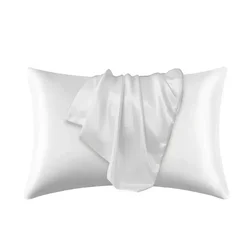 Luxurious Silk Satin Pillowcase - 51cmx76cm (White)