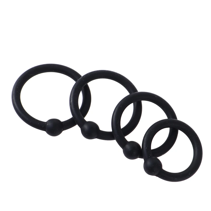 4Pcs Silicone Cock Ring Erection Ring Male Delay Ejaculation Penis Ring Sex Toy