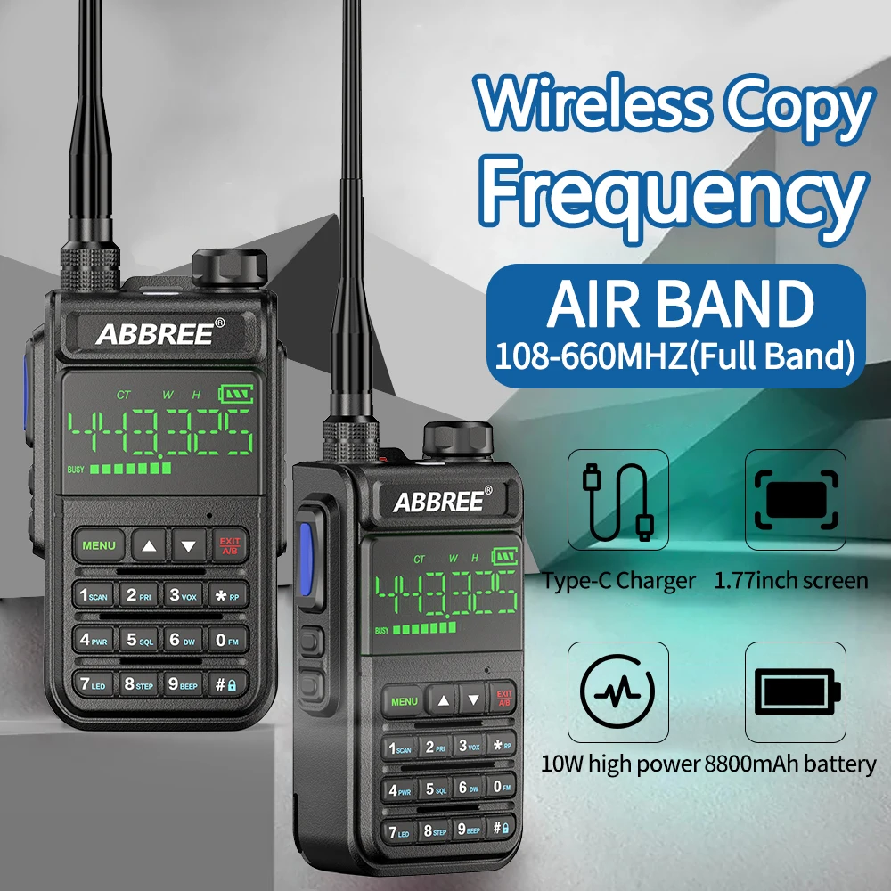 2 шт. Любительская Беспроводная рация с полным диапазоном UHF VHF Ham |