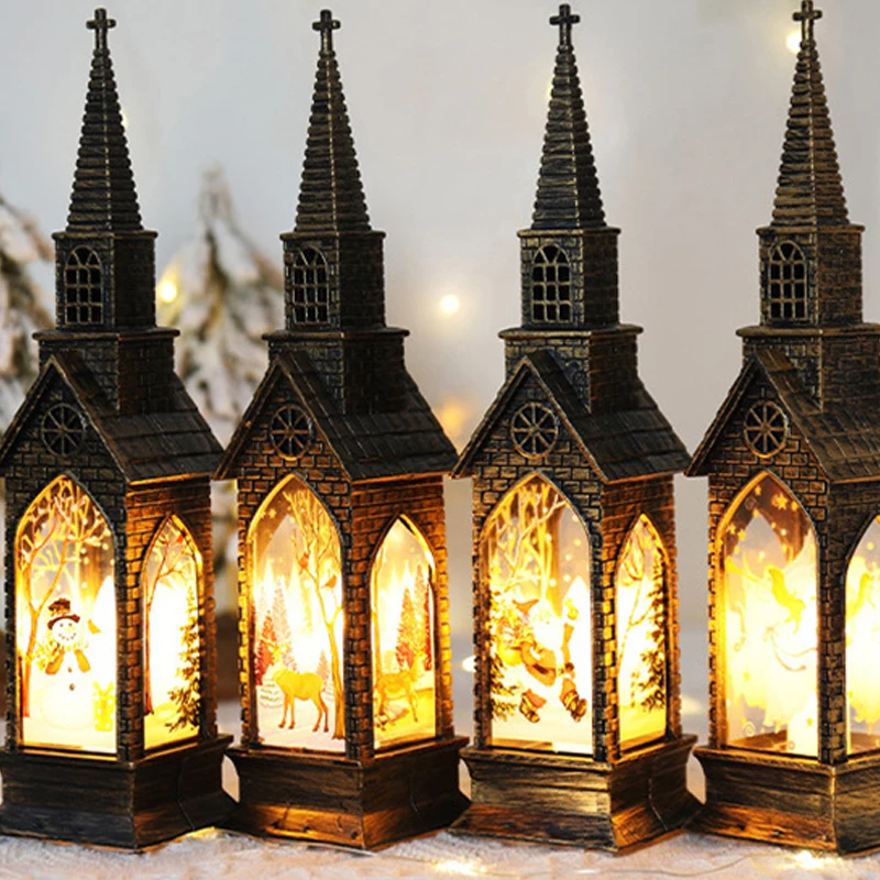 LED Christmas Church Lantern 6