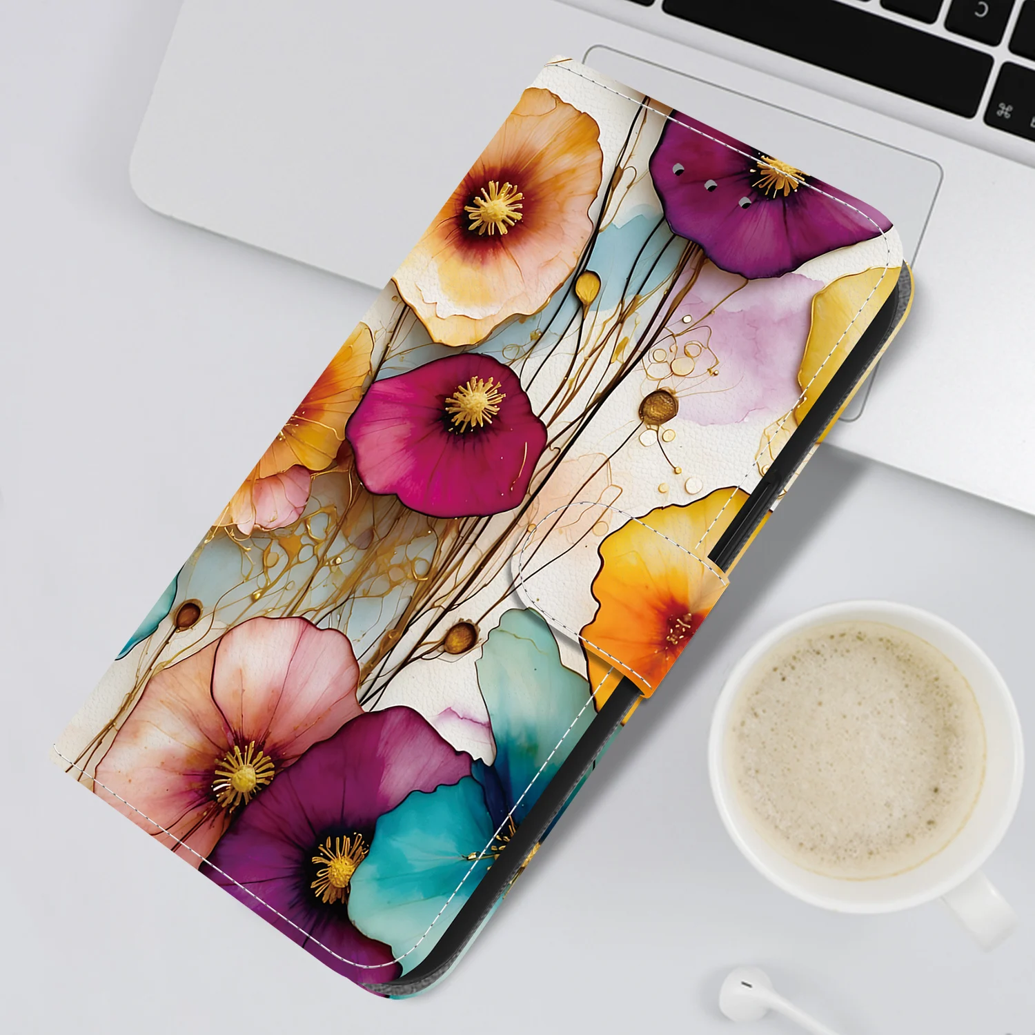 Elegant Leather Flip Back Cover - Beauty Phone Case Collection
