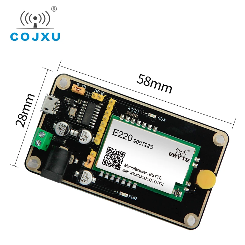 Test Board LLCC68 LoRa Module 22dBm E220-900TBL-01 850~930MHz Test Kit USB Interface and Antenna UART Wireless Module