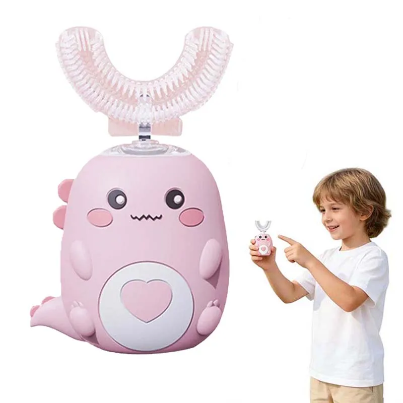 여행용 가정용 IPX7 무선 충전 자동 360도 치아 미백 실리콘 전동 칫솔 (어..