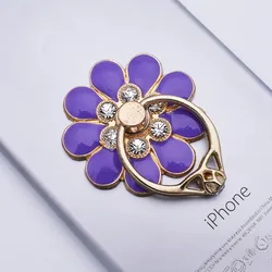 Alloy Flower Creative Phone Holder and Decorative Ring Sticker (PURPLE)