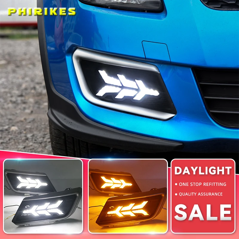 

Дневные ходовые огни для Suzuki Swift 2013-2016 с желтым указателем поворота, противотуманная фара, 1 комплект