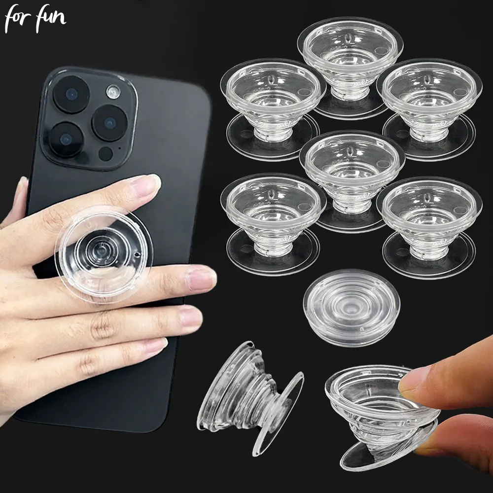Transparent Foldable Phone Finger Ring Stand and Grip Holder