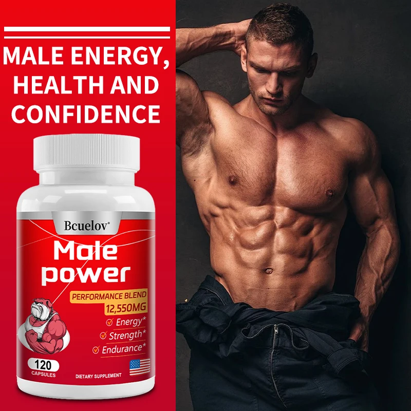 Men's Energy Supplement-Athletic Strength and Energy Levels, Muscle Mass, Non-GMO and Gluten-Free
