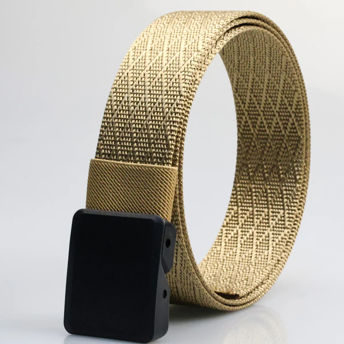 Casual Plastic Smooth Buckle Nylon Belt Men and Women Universal Thickened Outdoor Sports Belt Durable Jeans Accessories