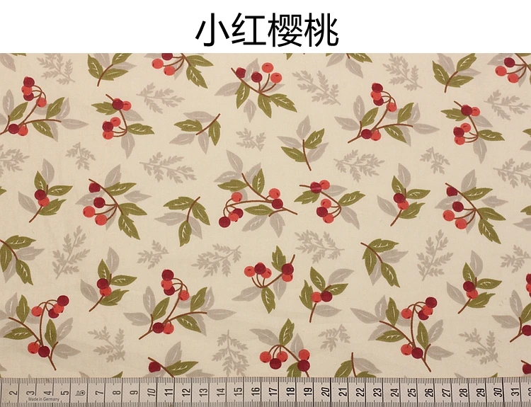 Red Series Cotton Twill Printed Fabric - Premium Quality for Handmade DIY Projects