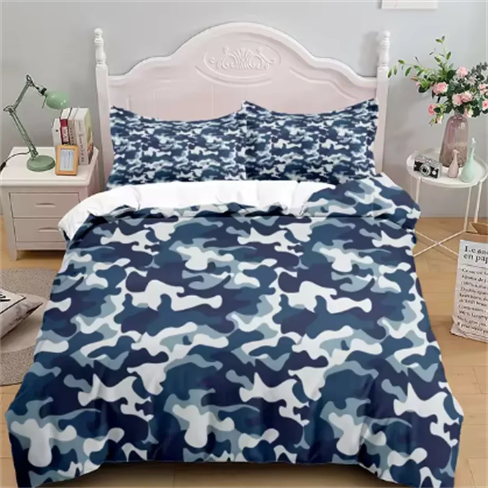 Camouflage Soldier Campus Duvet Cover Set EU Single Double King US Twin Full Queen Cal Children Bed Linen Set