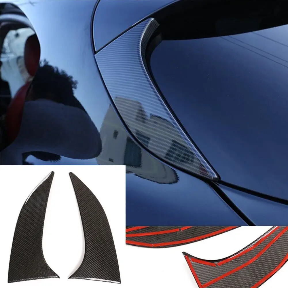 

Real Carbon Fiber Car Outer Rear Tailgate Triangle Panel Trim Fit For Alfa Romeo Stelvio 2017-2020