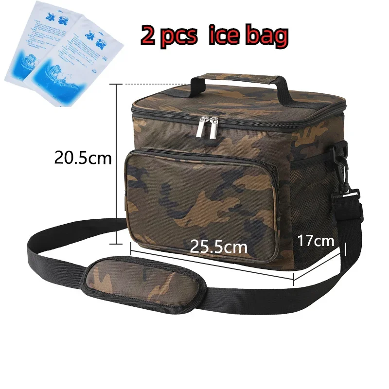 Portable Cooler Bag For Food Thermal Lunch Bag Waterproof Travel Insulated Picnic Box Camping BBQ Family Outdoor Activities