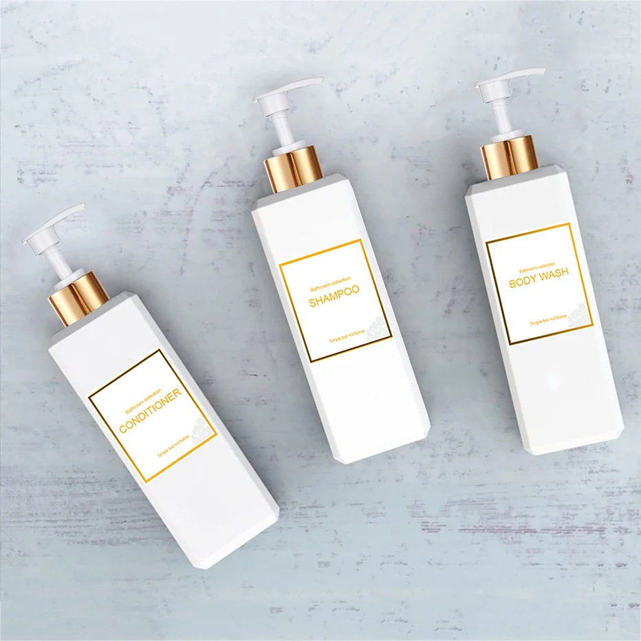 Refillable Plastic Bottles for Shampoo Conditioner Body Wash 500ML/16.9oz