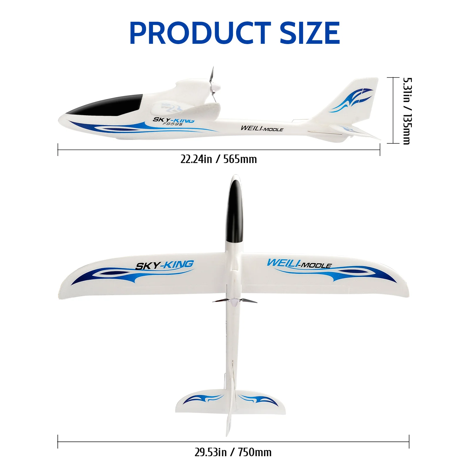 F959S RC Plane 2.4G 3CH 6-Axis Gyro Remote Control Plane Aircraft Fixed Wingspan RTF RC Airplane Outdoor Toys For Boys  Gifts 6