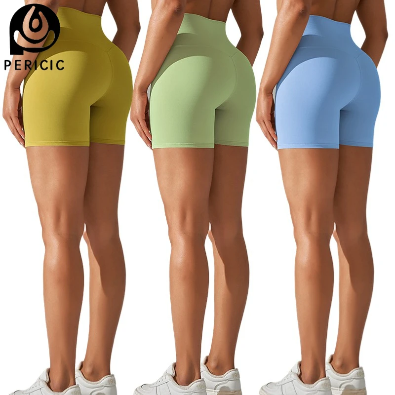 

3 Packs Women Workout Shorts Naked Feeling High Waist Yoga Shorts Running Biker Sports Tights Fitness Spandex Athletic Shorts