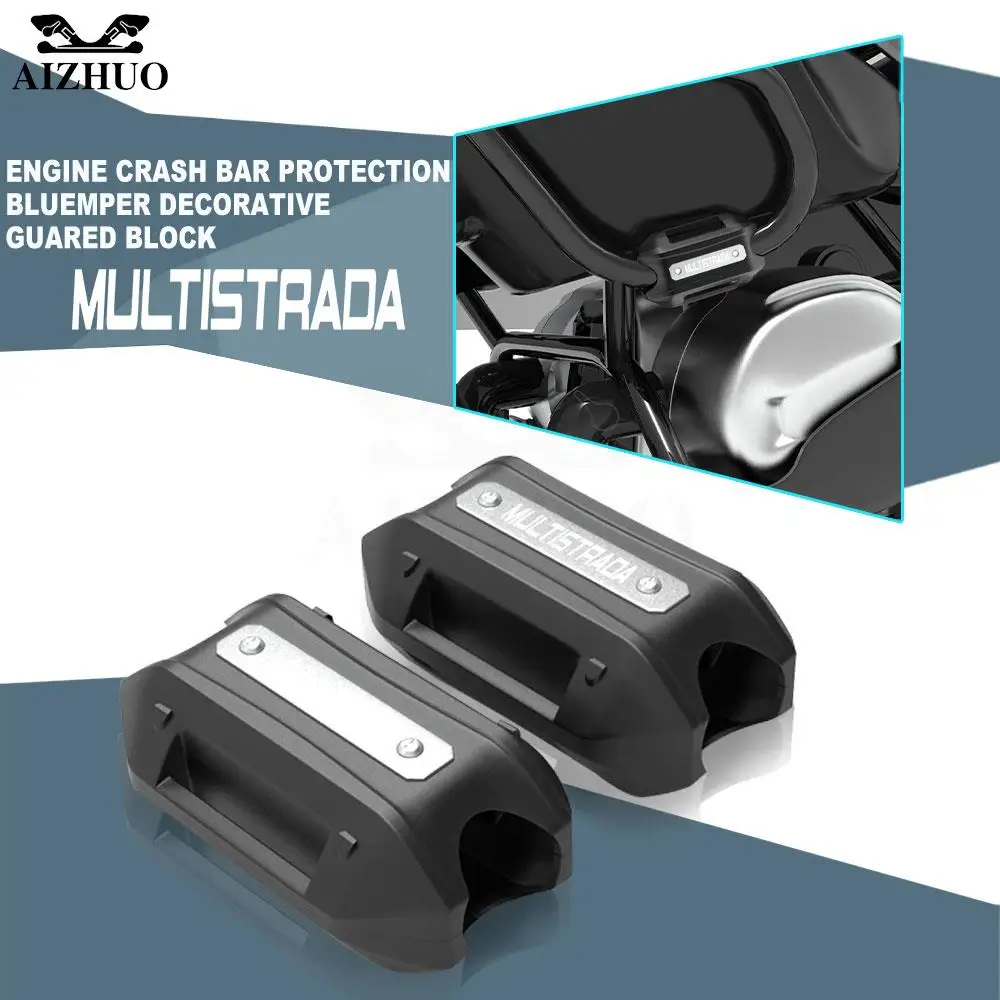 

FOR DUCATI 620 950 950S MULTISTRADA 25mm Motor Engine Crash bar Protection Bumper Decorative Guard Block MULTISTRADA1200/S/GT
