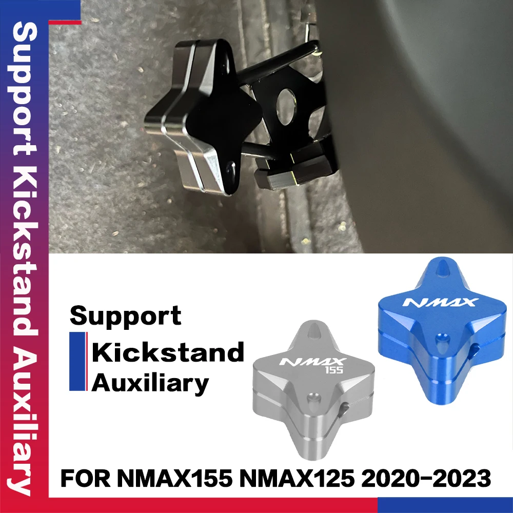 

2023 For YAMAHA N-MAX NMAX155 NMAX125 NMAX 125/155 2020-2023 Moto Kickstand Side Stand Extension Enlarger Pad Auxiliary Bracket