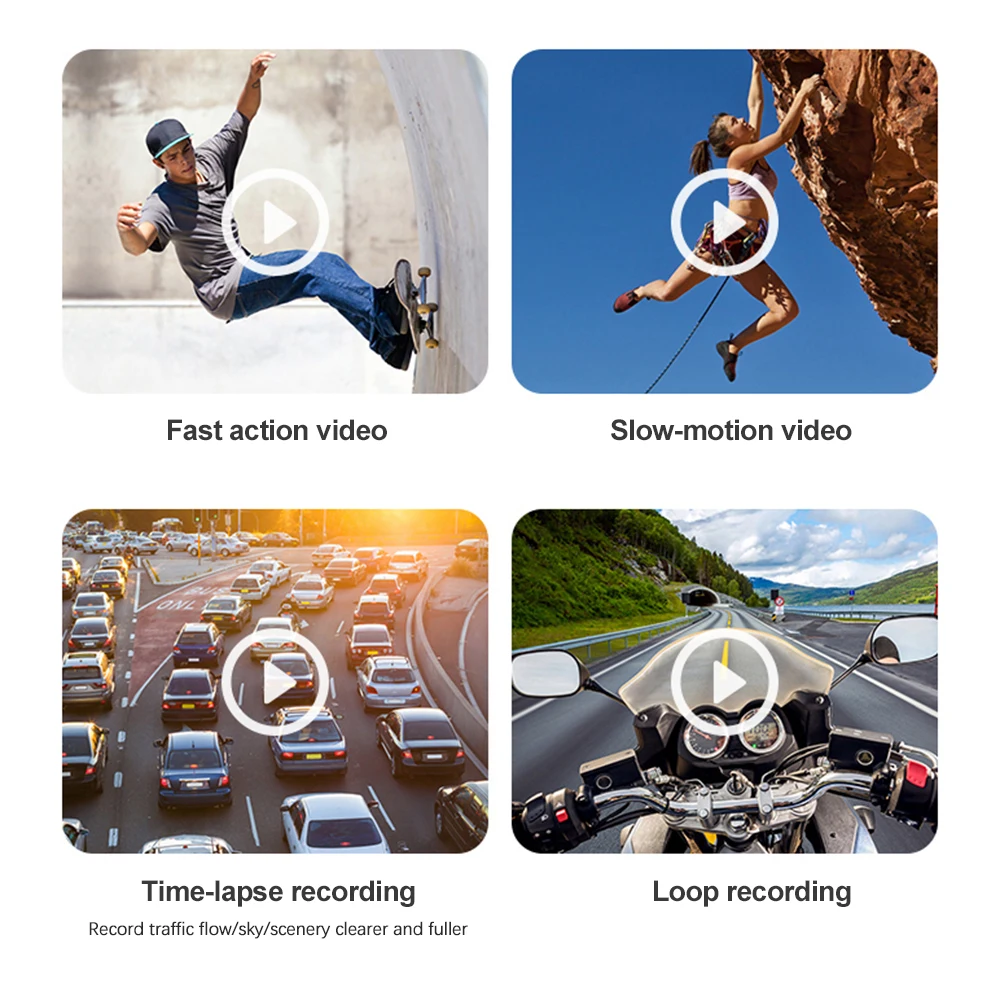 Andoer 5K Action Camera Head Mounted Camera Wearable Video Camera Camcorder Webcam 30MP IPX5 Waterproof for Vlog Video Recording 6