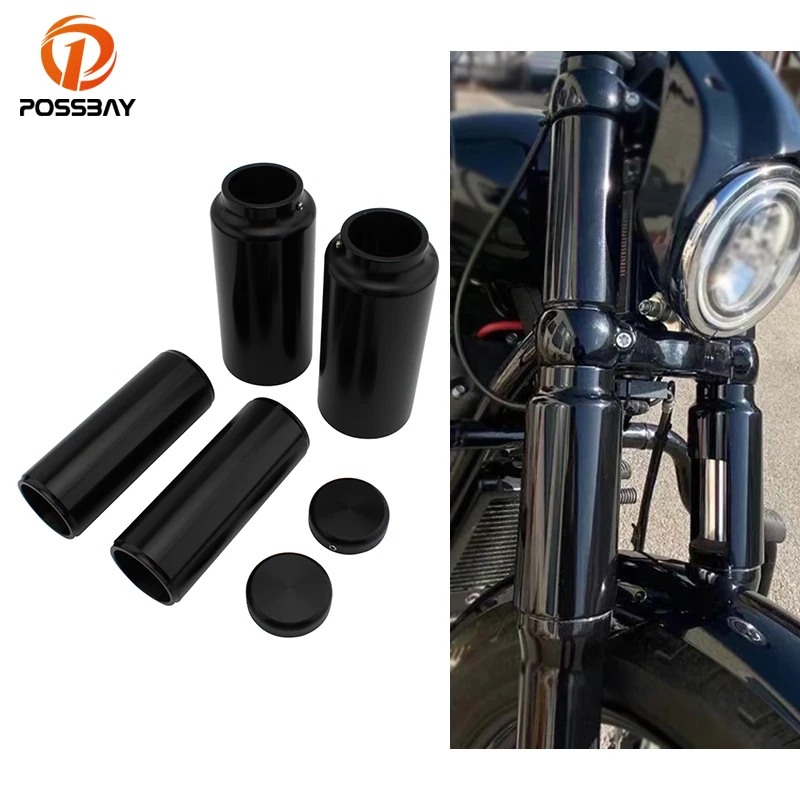 

Motorcycle Front Fork Cover Set Tube Cap for Harley Davidson Softail Street Bob FXBB Low Rider FXLR 107 2018-2021 Accessories