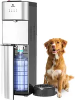 Cleaning Water Cooler Water Dispenser with Pet Bowl- 2 Temperature Settings - Hot & Cold, Durable Stainless Steel Construction, 1