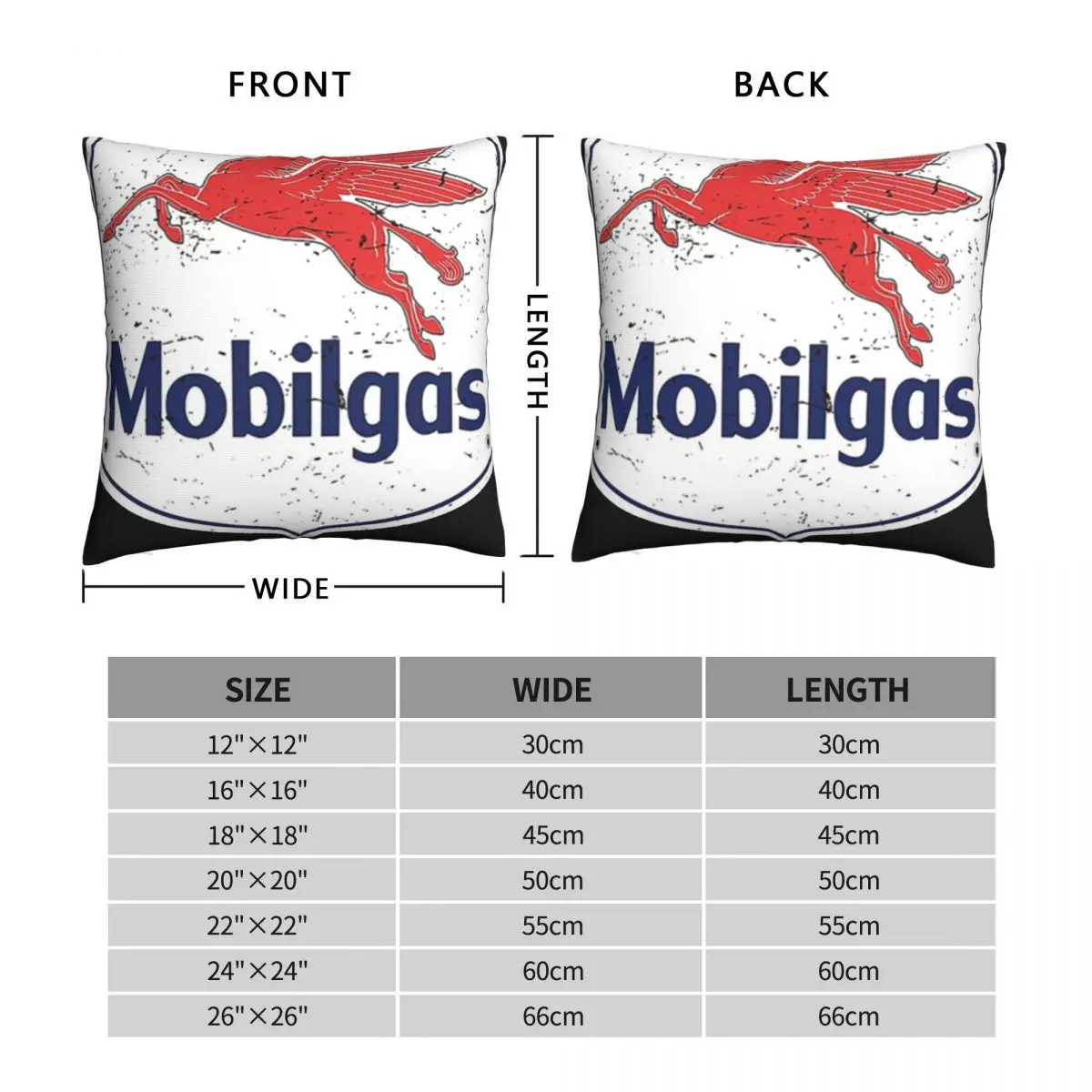Рисунок 4 - Квадратная наволочка с винтажным логотипом Mobilgas