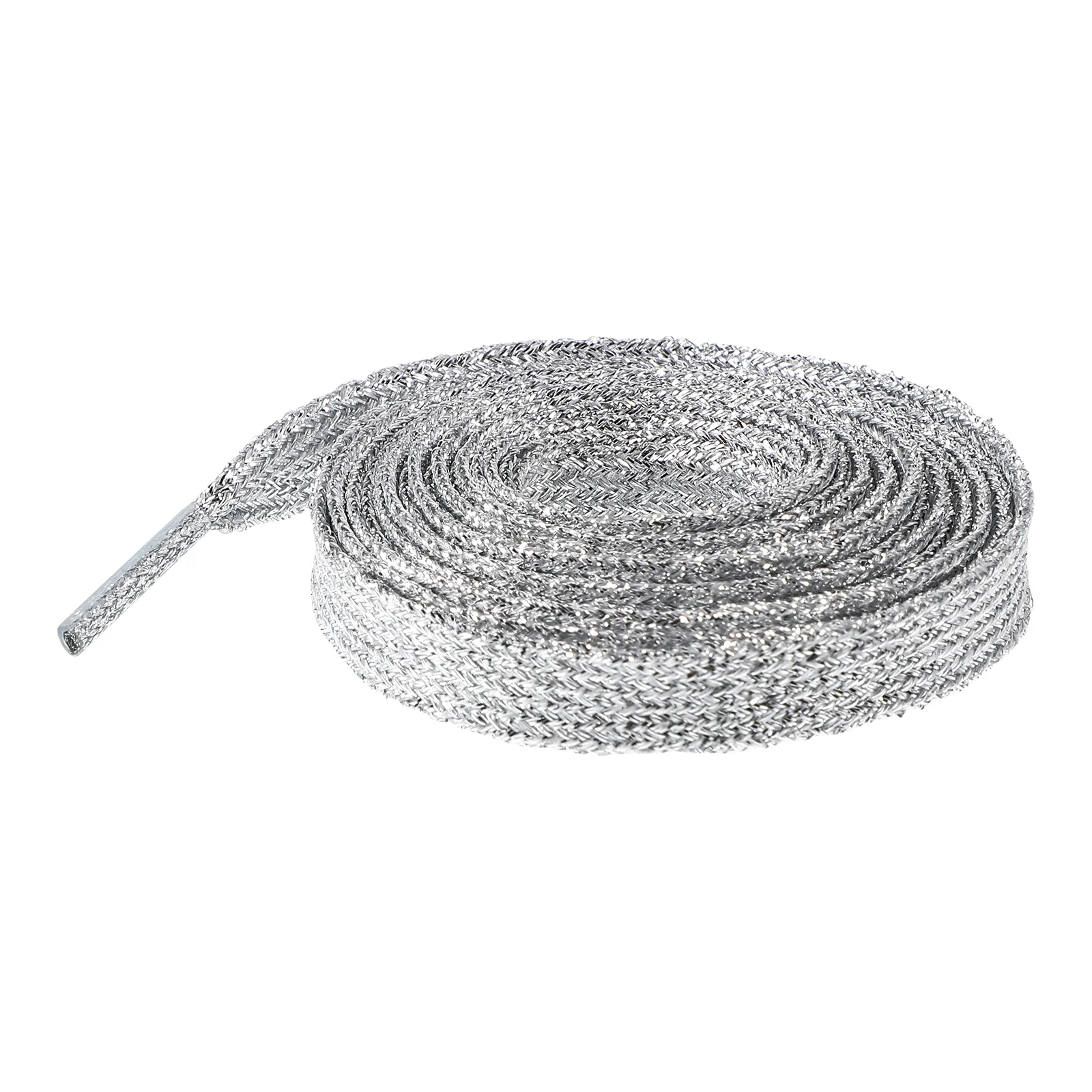 

Shoelaces Flat Fashion Glitter Colorful Silver Sneakers Stylish Sparkly Colored