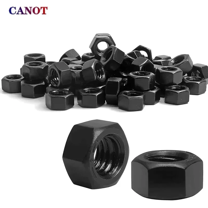Hex Nuts Hardness 8.8 class Black Oxide Carbon Steel Metric M2 M2.5 M3 M4 M5 M6 M8 M10 M12 M14 M16 M18 M20 M22 M24 M27