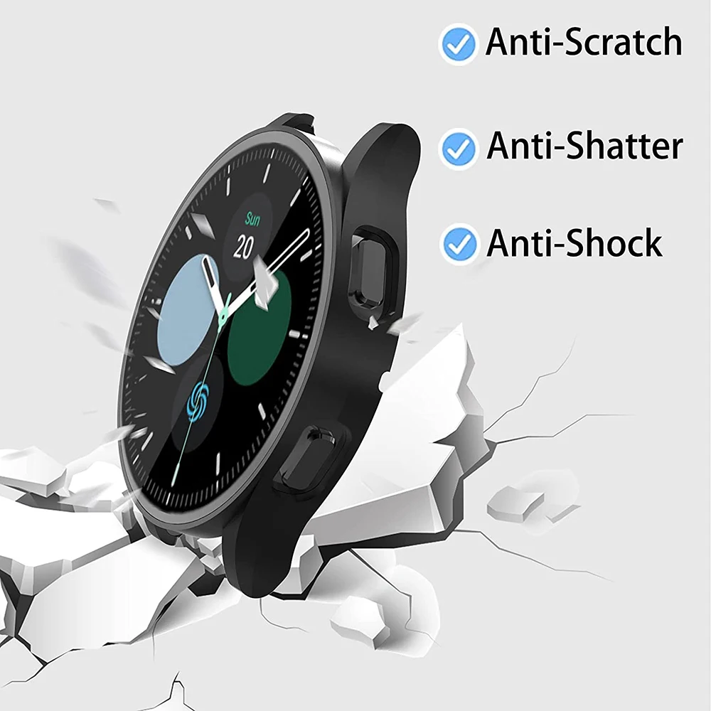 Durable Tempered Glass Screen Protector with Hard Protective Bumper Case