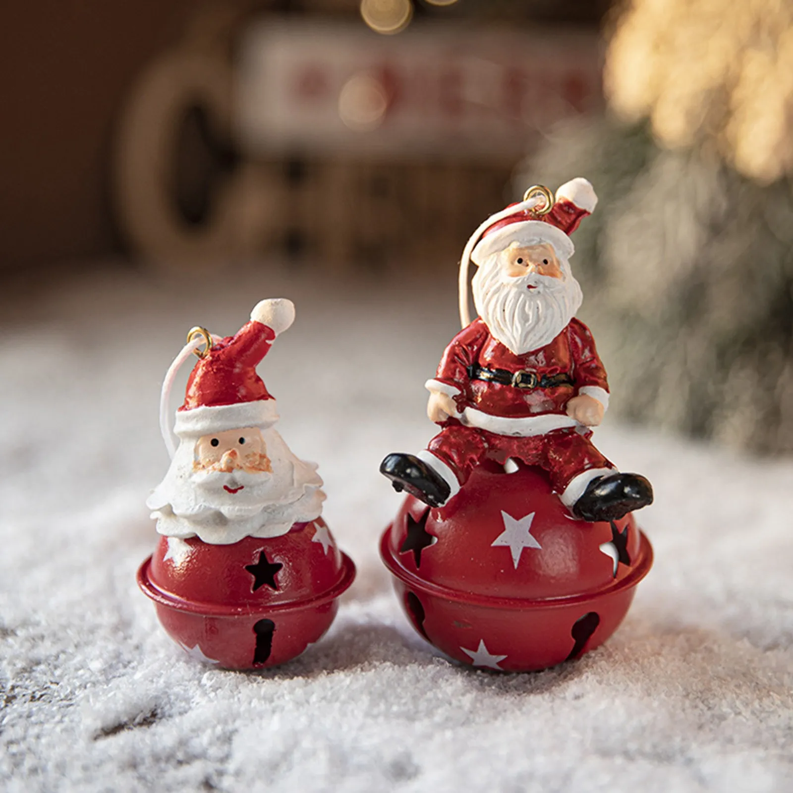 

Christmas painted resin snowman iron bell hanging decorations creative decorations Christmas tree hanging Ornaments Hanging