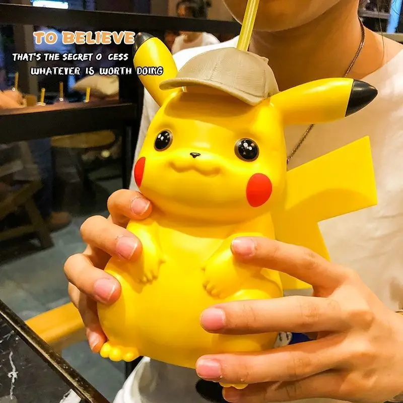 워터 컵 귀여운 바람 벨트 밀짚 물병 애니메이션 밀짚 컵 밀키 티 컵 야외 워터 컵 어린이 선물 용품