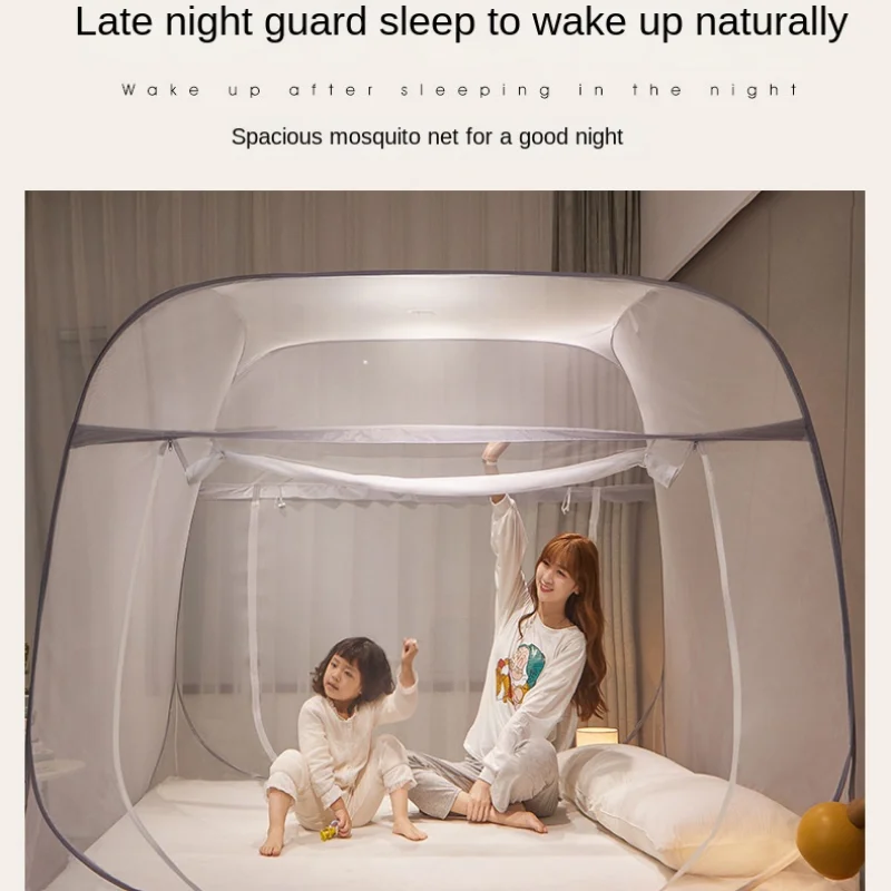 New type of mosquito net, no installation required, no bracket required, with single or double doors, room decoration,affordable