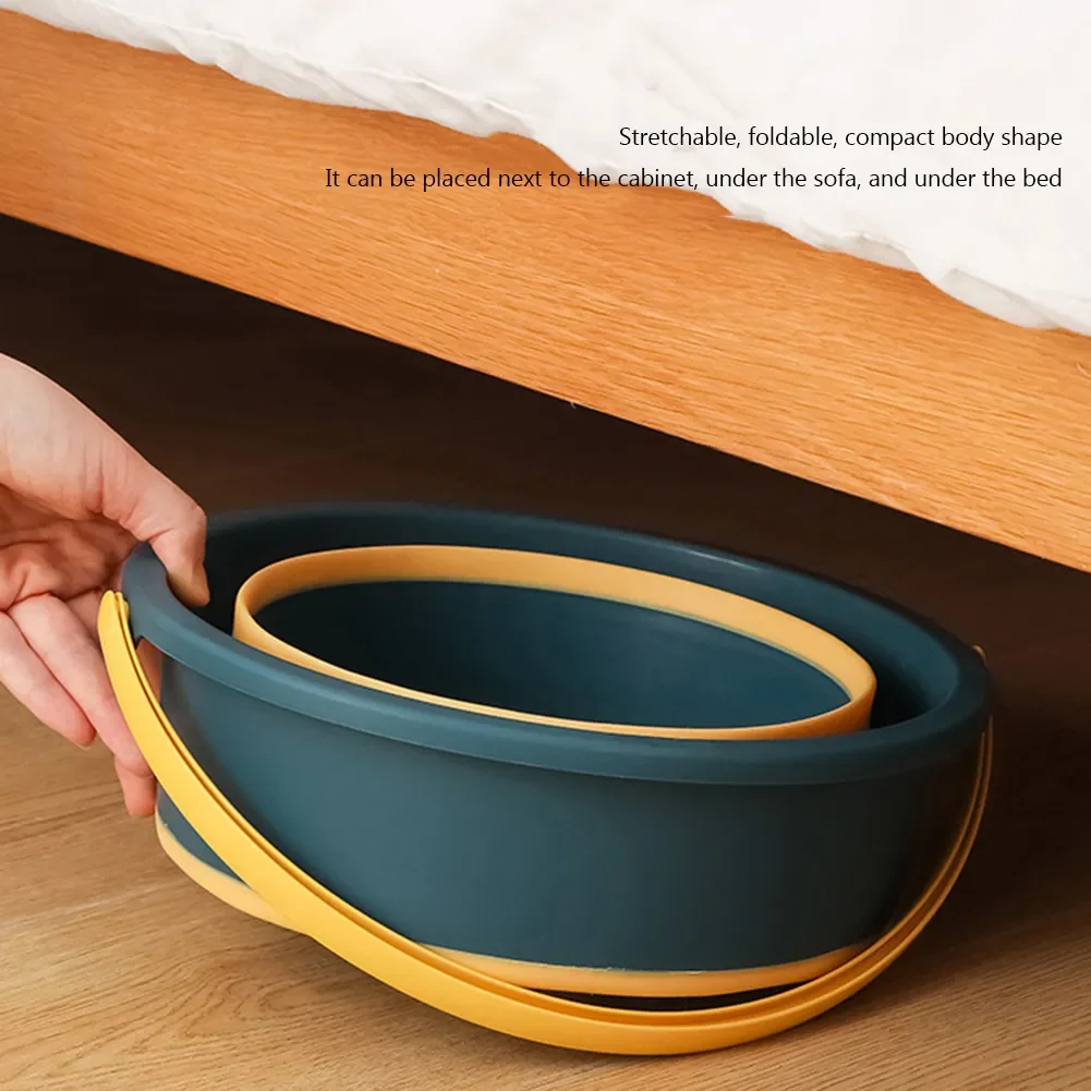 Silicone Bucket for Fishing Promotion Folding Bucket Car Wash Outdoor Fishing Supplies Square Bathroom Kitchen Camp Bucket