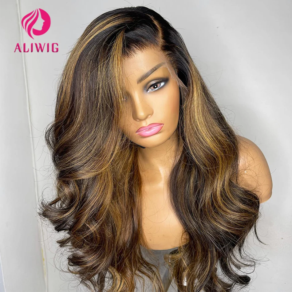 Highlight Wig Human Hair 13x4 Honey Blonde Body Wave Lace Front Wig Brazilian 13x6 Full Hd Lace Frontal Glueless Wigs For Women 1