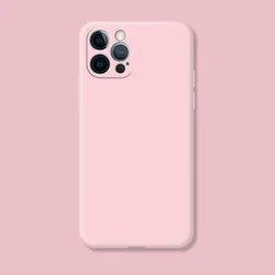 Liquid Silicone Phone Case with Enhanced Camera Protection - iPhone 15 Plus (Light Pink)
