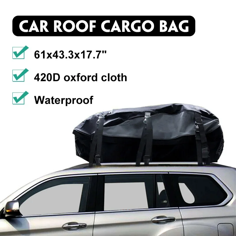 Borsa Da Tetto Per Auto Borsa Da Tetto Muslimah 420D Oxford Borsa Da Viaggio Impermeabile Per Portapacchi Da Tetto Borsa Da Viaggio Impermeabile Per A