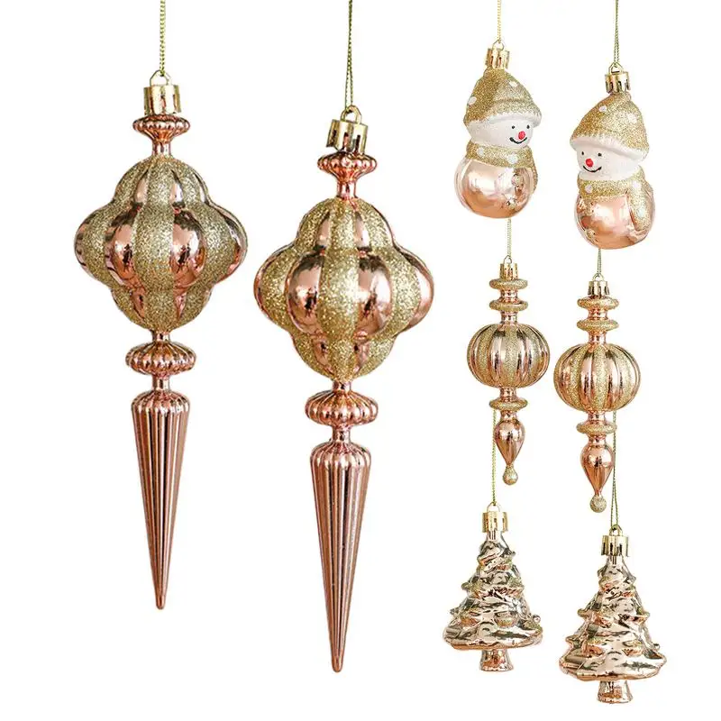 2pcs Christmas Decorations Santa Claus Snowman Ice Cream Christmas Tree Hanging Pendant Noel Natale Xmas Gift New Year Ornaments