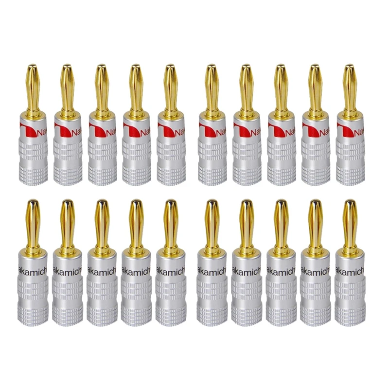 

20 шт., вилки-бананы Nakamichi, позолоченные, 24 к